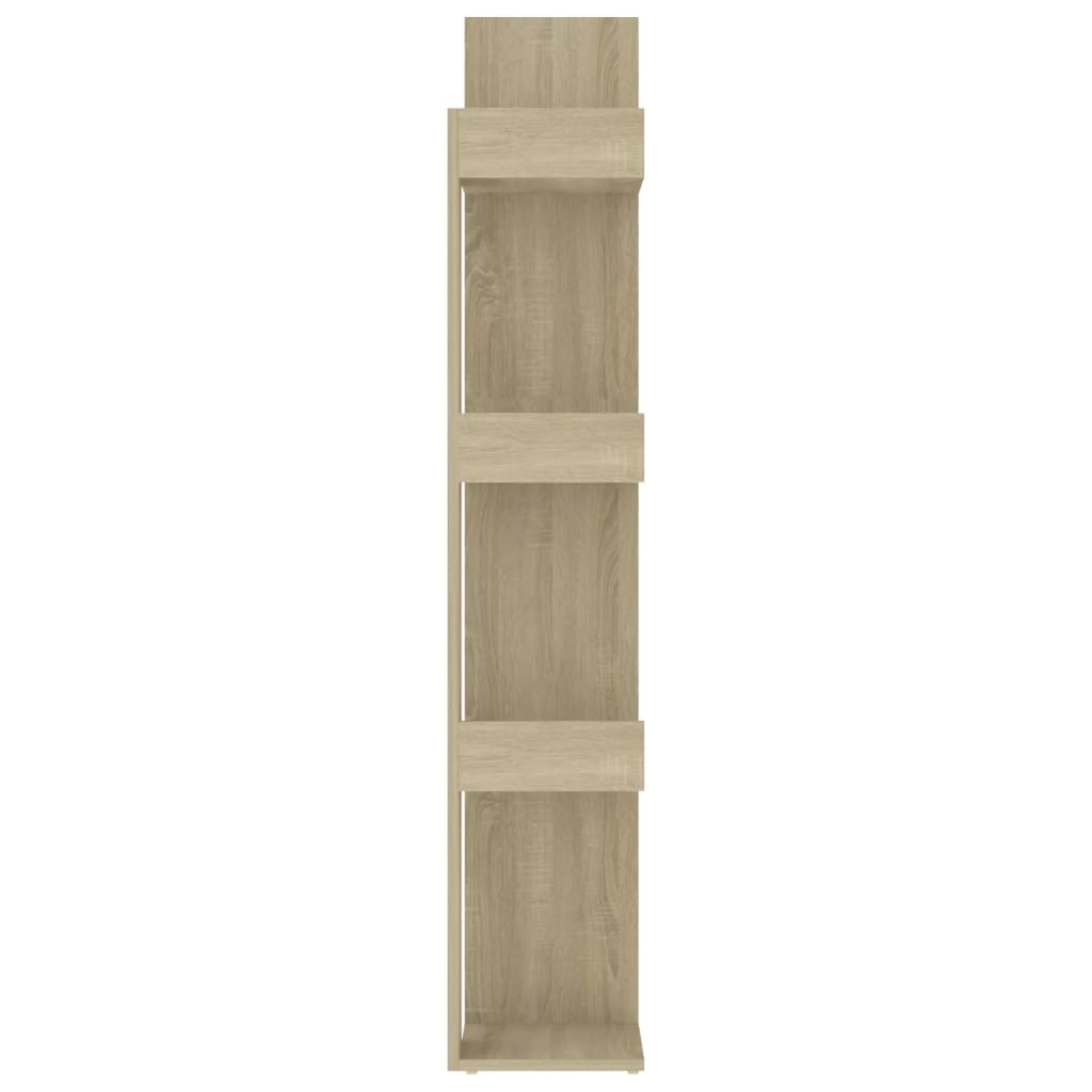 Boekenkast 86x25,5x140 cm bewerkt hout sonoma eikenkleurig is nu te koop bij PeponiXL, paradijselijk wonen!