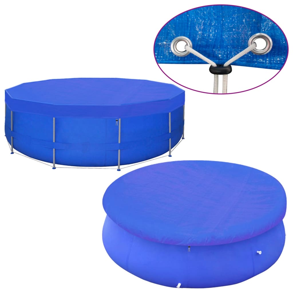 Zwembadhoezen 2 st rond 90 g/m² 540cm PE is nu te koop bij PeponiXL, paradijselijk wonen!