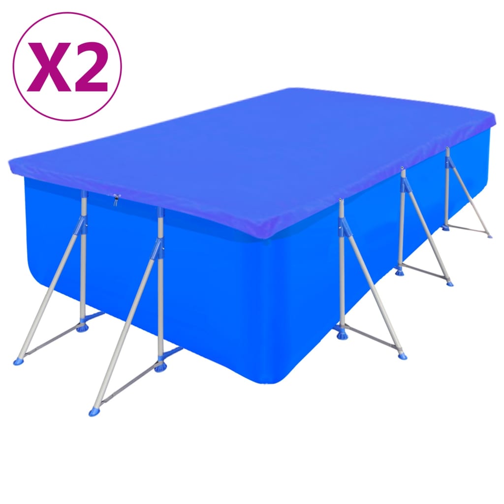 Zwembadhoezen 2 st rechthoekig 90 g/m² 394x207 cm PE is nu te koop bij PeponiXL, paradijselijk wonen!