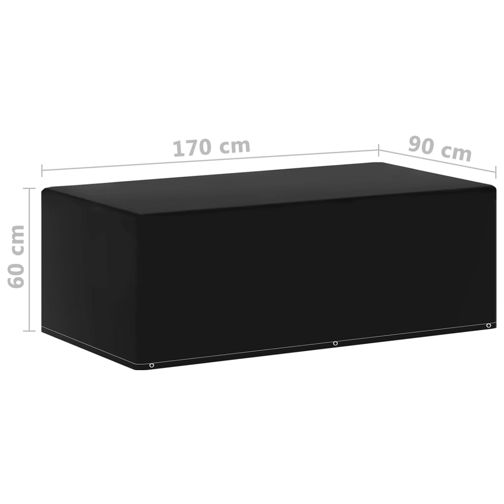 Tuinmeubel-/barbecuehoezen 2 st met 6 oogjes 170x90x60 cm is nu te koop bij PeponiXL, paradijselijk wonen!