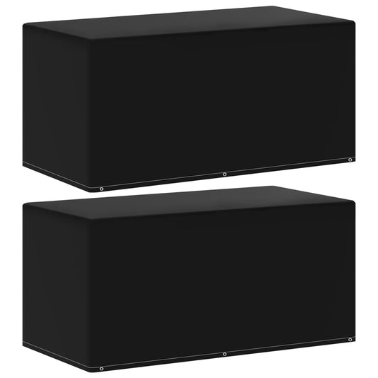 Tuinmeubelhoezen 2 st met 6 oogjes 160x80x75 cm is nu te koop bij PeponiXL, paradijselijk wonen!