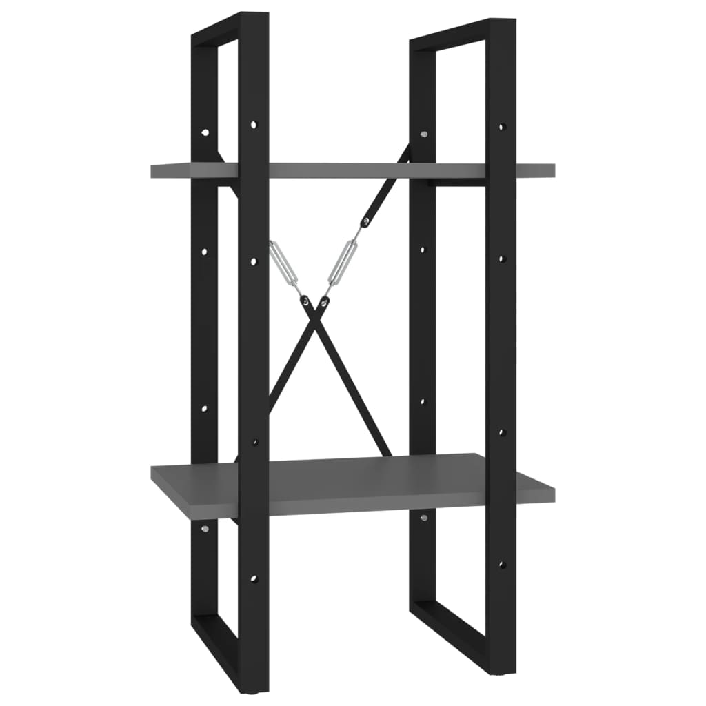 Boekenkast met 5 schappen 40x30x175 cm bewerkt hout grijs is nu te koop bij PeponiXL, paradijselijk wonen!