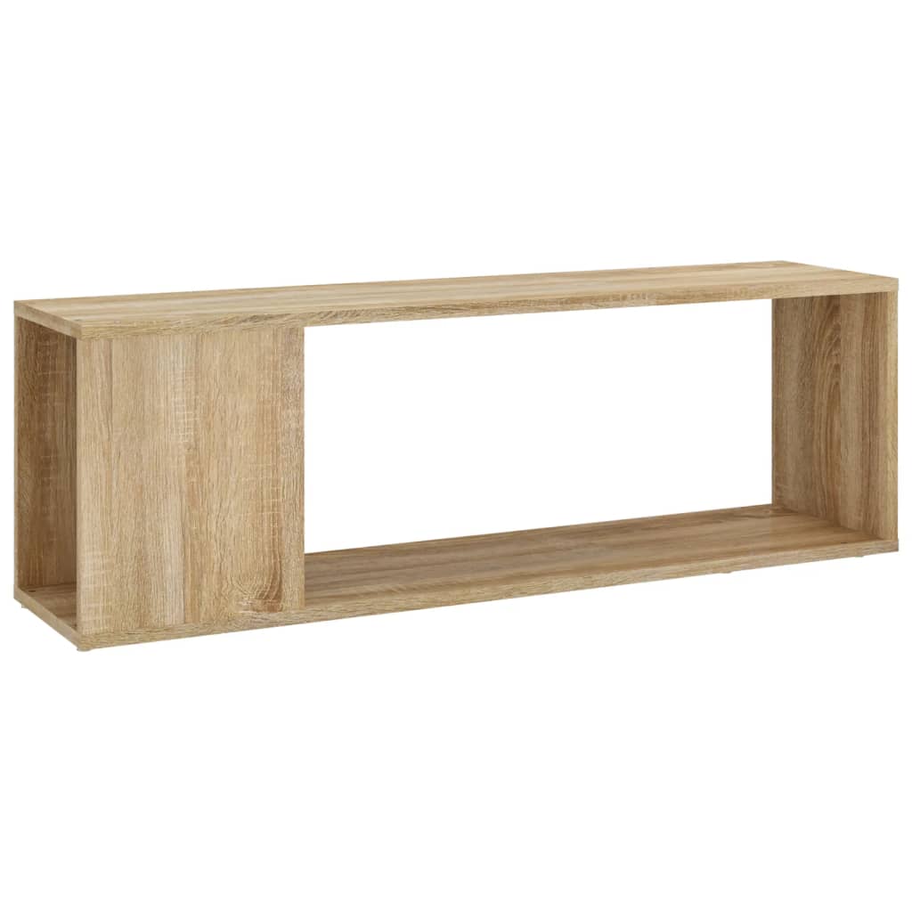 Tv-meubel 100x24x32 cm bewerkt hout sonoma eikenkleurig is nu te koop bij PeponiXL, paradijselijk wonen!