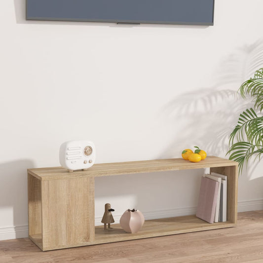 Tv-meubel 100x24x32 cm bewerkt hout sonoma eikenkleurig is nu te koop bij PeponiXL, paradijselijk wonen!
