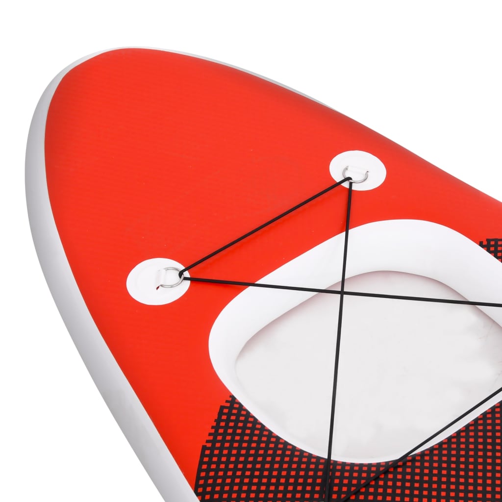 Stand Up Paddleboardset opblaasbaar 300x76x10 cm rood is nu te koop bij PeponiXL, paradijselijk wonen!