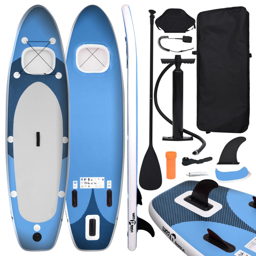 Stand Up Paddleboardset opblaasbaar 360x81x10 cm zeeblauw is nu te koop bij PeponiXL, paradijselijk wonen!