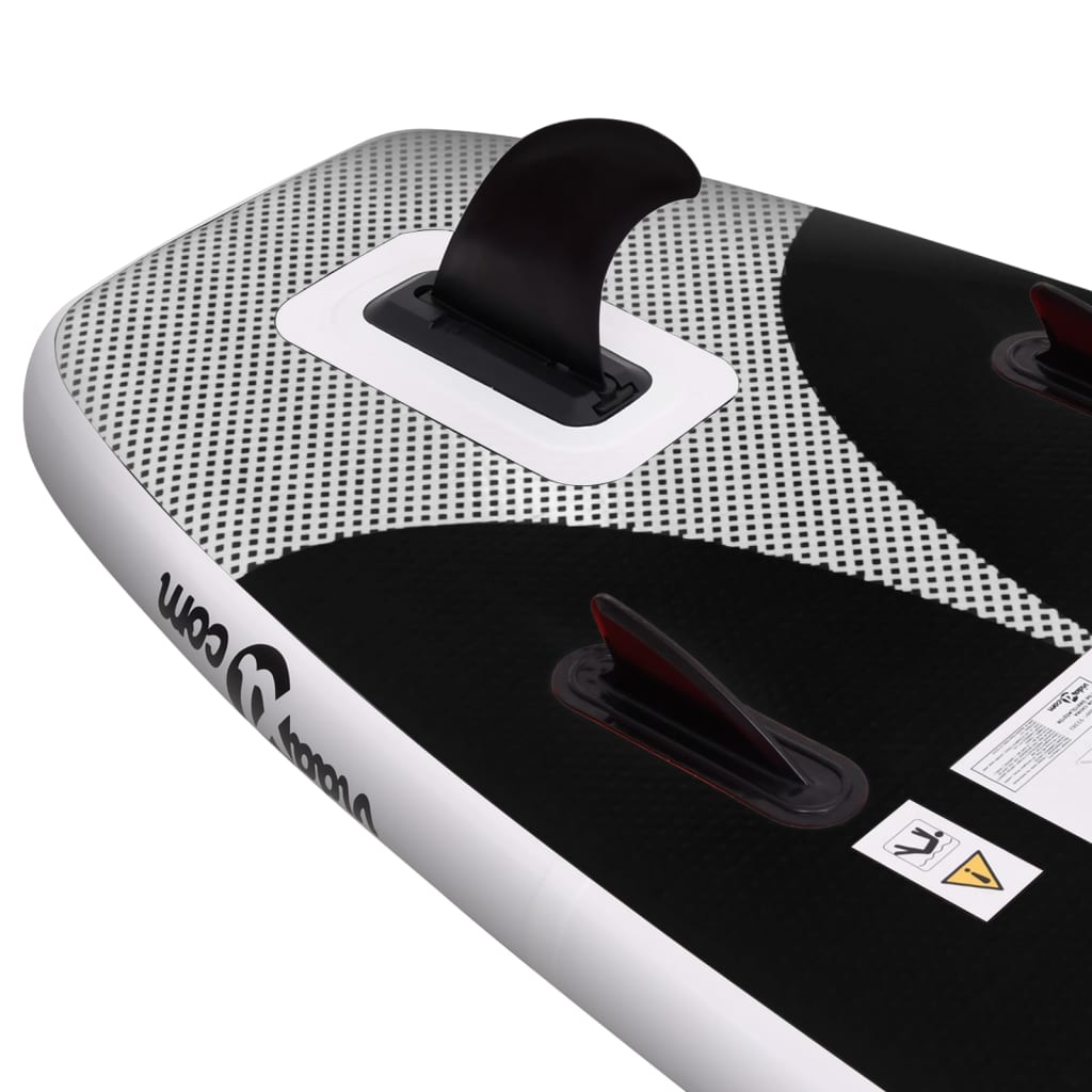 Stand Up Paddleboardset opblaasbaar 360x81x10 cm zwart is nu te koop bij PeponiXL, paradijselijk wonen!