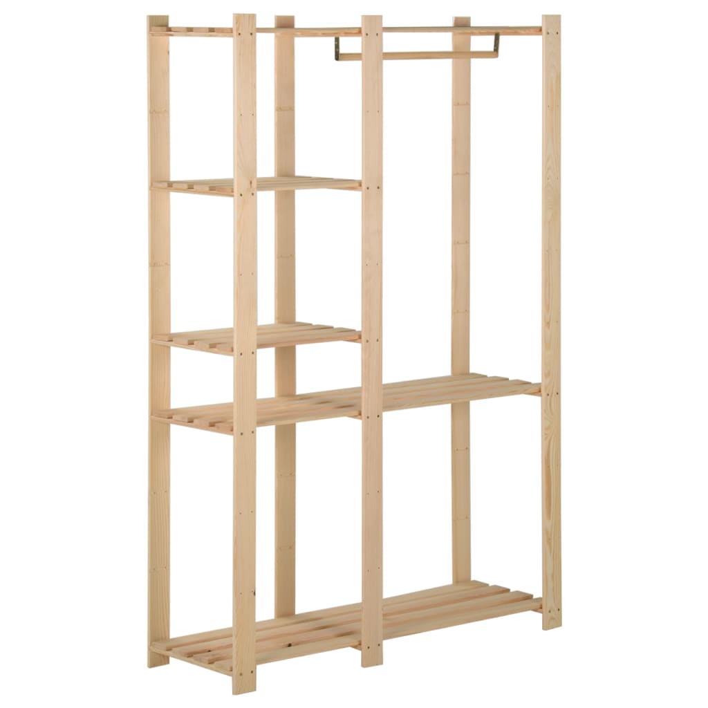Kledingrek 110x38x170 cm massief grenenhout is nu te koop bij PeponiXL, paradijselijk wonen!