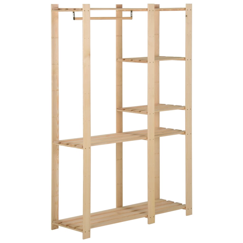 Kledingrek 110x38x170 cm massief grenenhout is nu te koop bij PeponiXL, paradijselijk wonen!