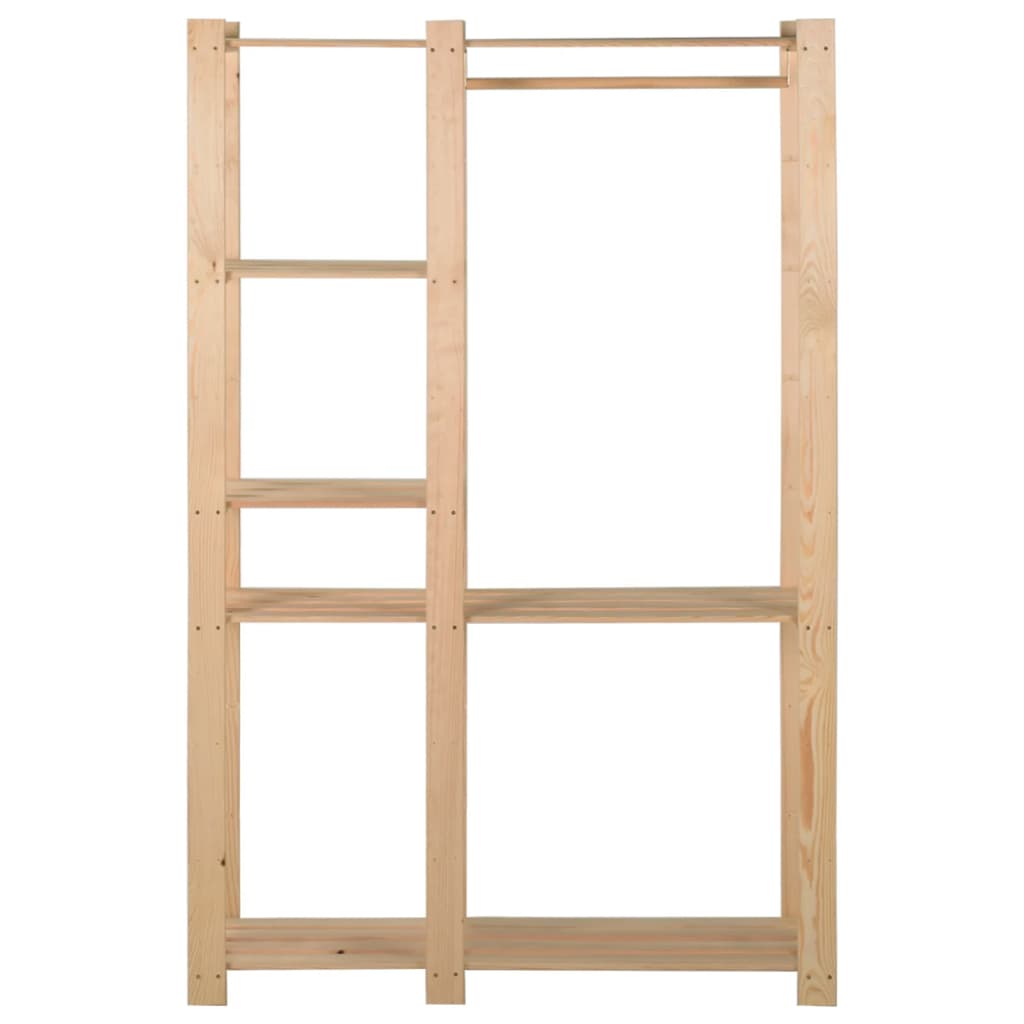 Kledingrek 110x38x170 cm massief grenenhout is nu te koop bij PeponiXL, paradijselijk wonen!