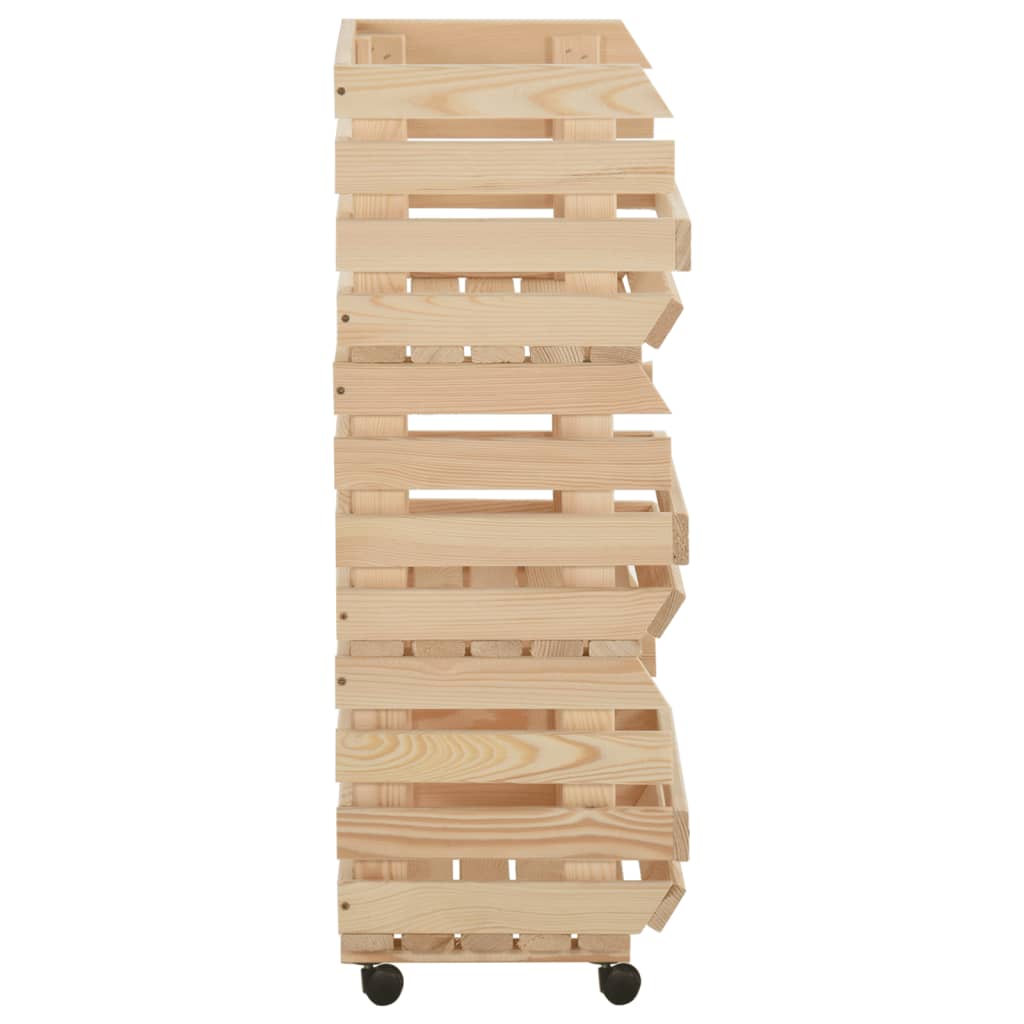 Groentetrolley 37x30x80 cm massief grenenhout is nu te koop bij PeponiXL, paradijselijk wonen!