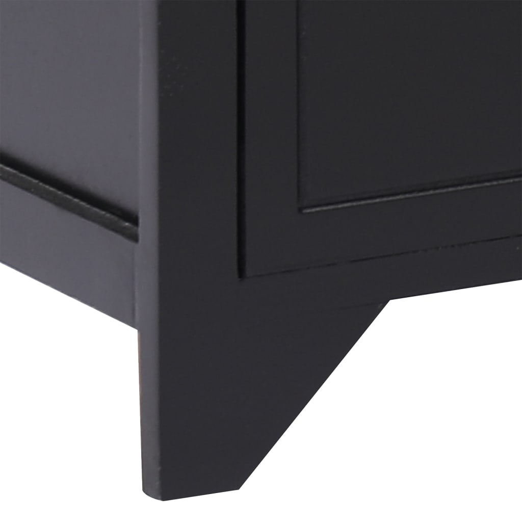 Tv-meubel 108x30x40 cm massief paulowniahout zwart is nu te koop bij PeponiXL, paradijselijk wonen!
