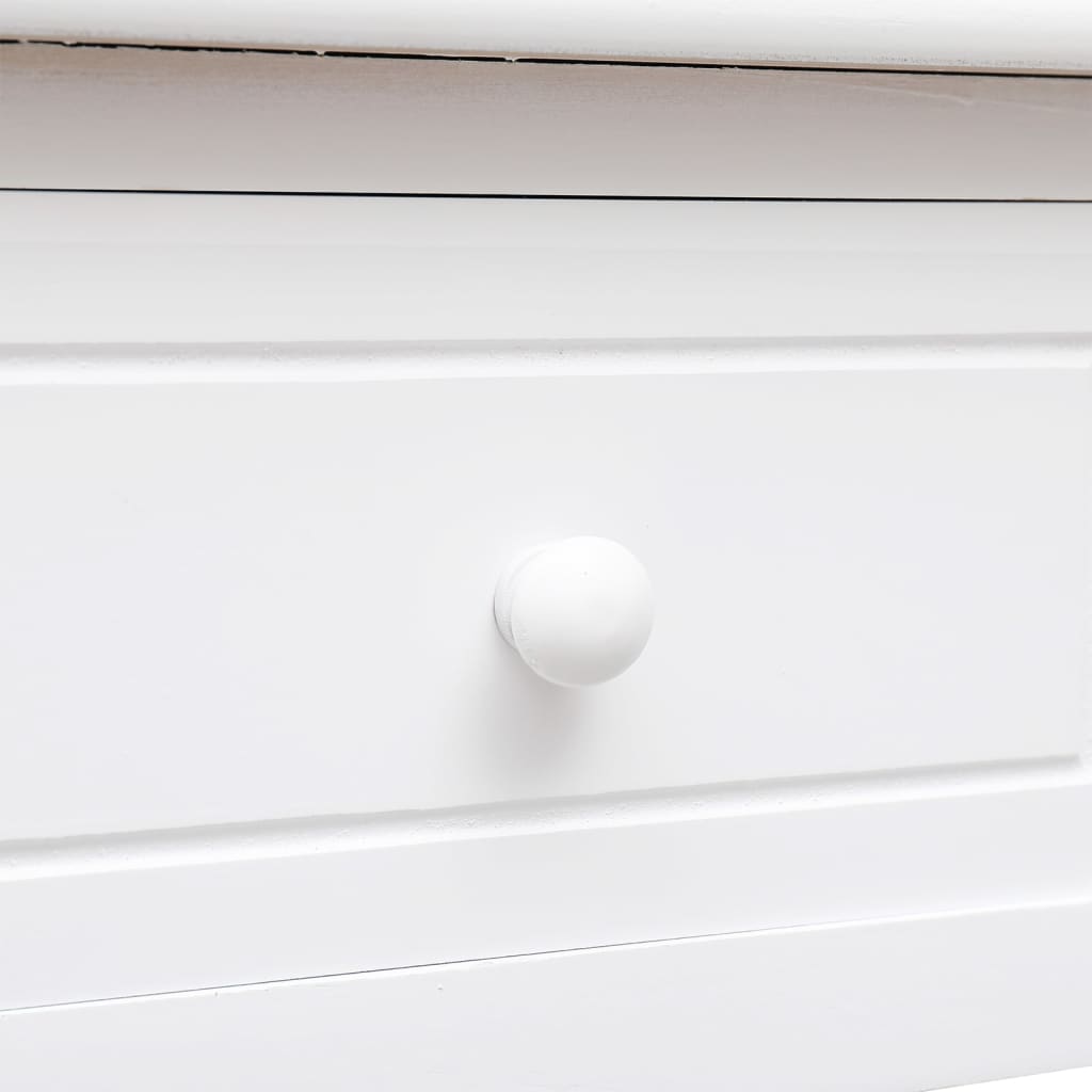 Bureau 108x45x76 cm massief paulowniahout wit is nu te koop bij PeponiXL, paradijselijk wonen!