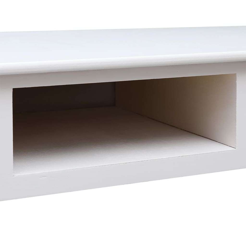 Bureau 108x45x76 cm massief paulowniahout wit is nu te koop bij PeponiXL, paradijselijk wonen!
