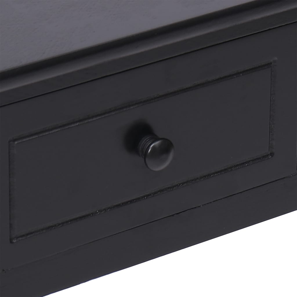 Bureau 108x45x76 cm massief paulowniahout zwart is nu te koop bij PeponiXL, paradijselijk wonen!