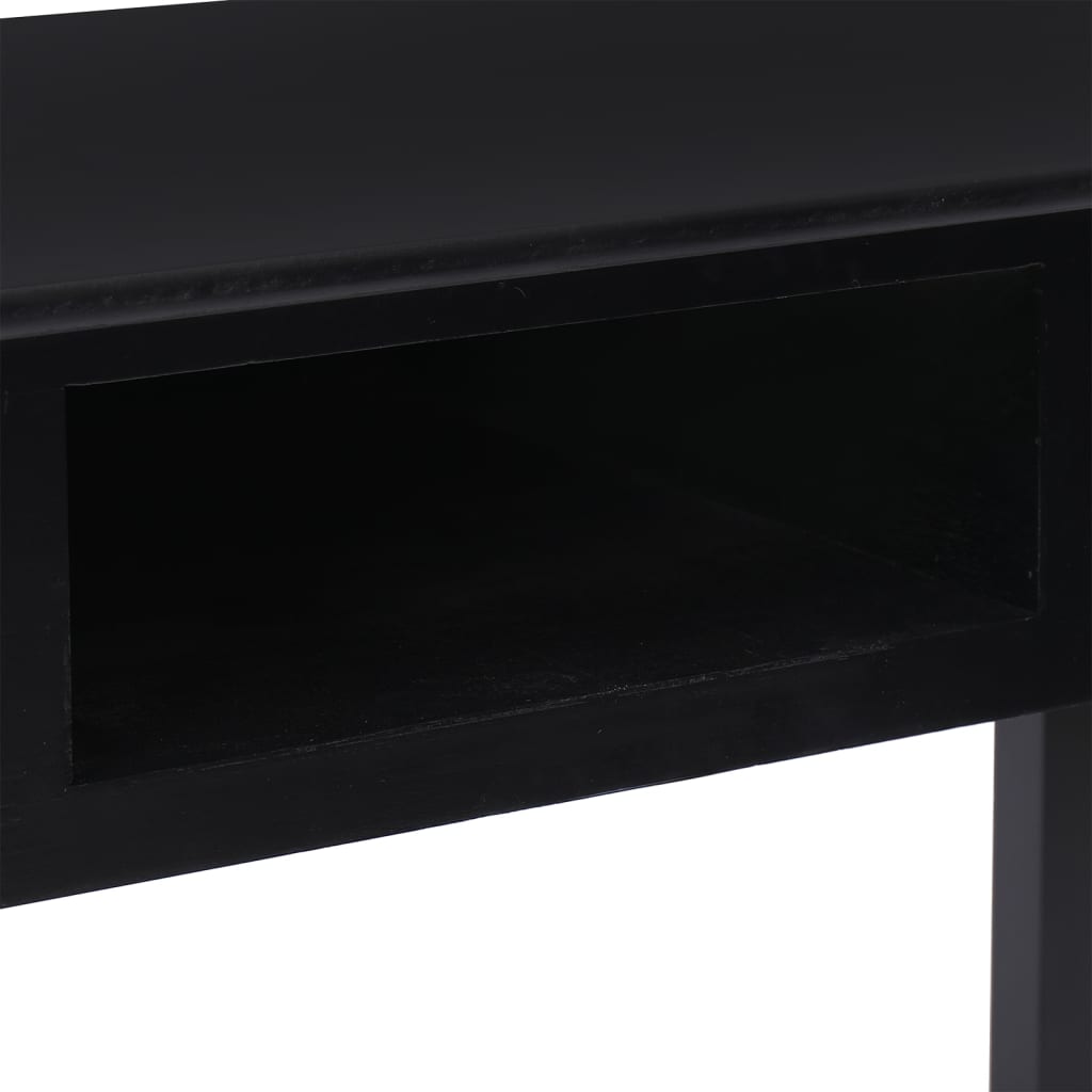 Bureau 108x45x76 cm massief paulowniahout zwart is nu te koop bij PeponiXL, paradijselijk wonen!