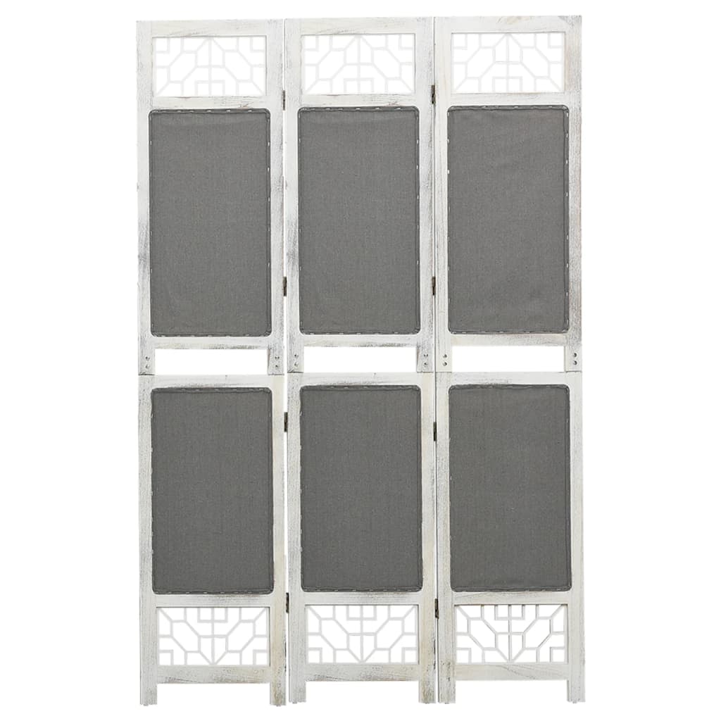 Kamerscherm met 3 panelen 105x165 cm stof grijs is nu te koop bij PeponiXL, paradijselijk wonen!