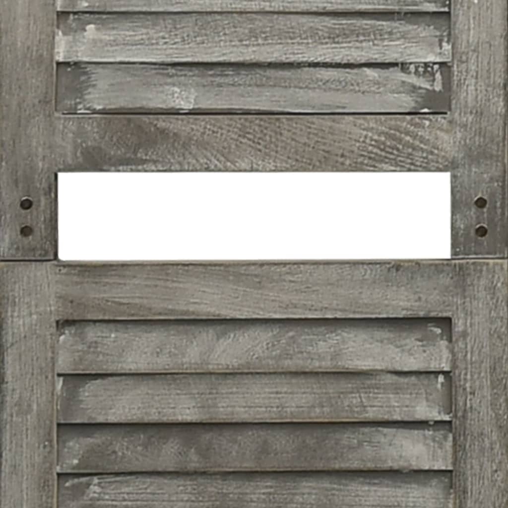 Kamerscherm met 6 panelen 214x166 cm massief hout grijs is nu te koop bij PeponiXL, paradijselijk wonen!