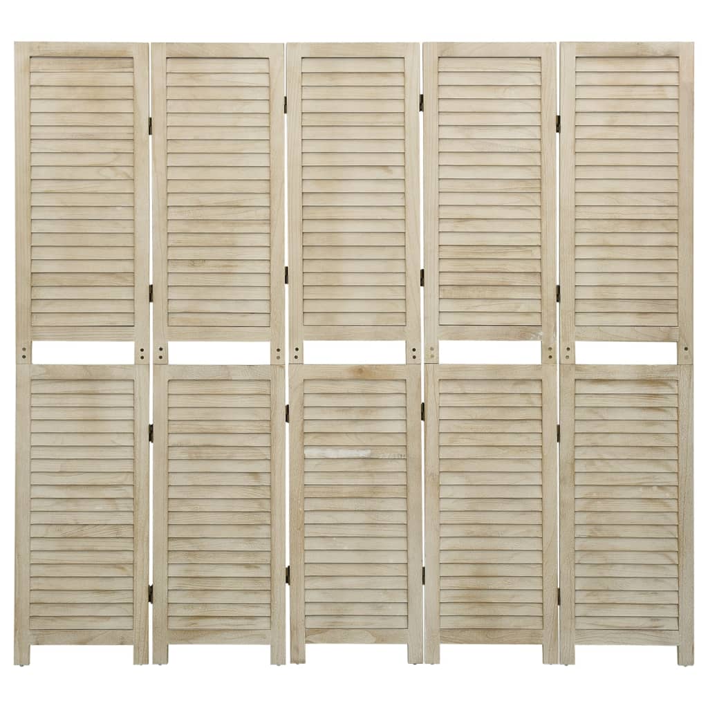 Kamerscherm met 5 panelen 175x165 cm massief paulowniahout is nu te koop bij PeponiXL, paradijselijk wonen!