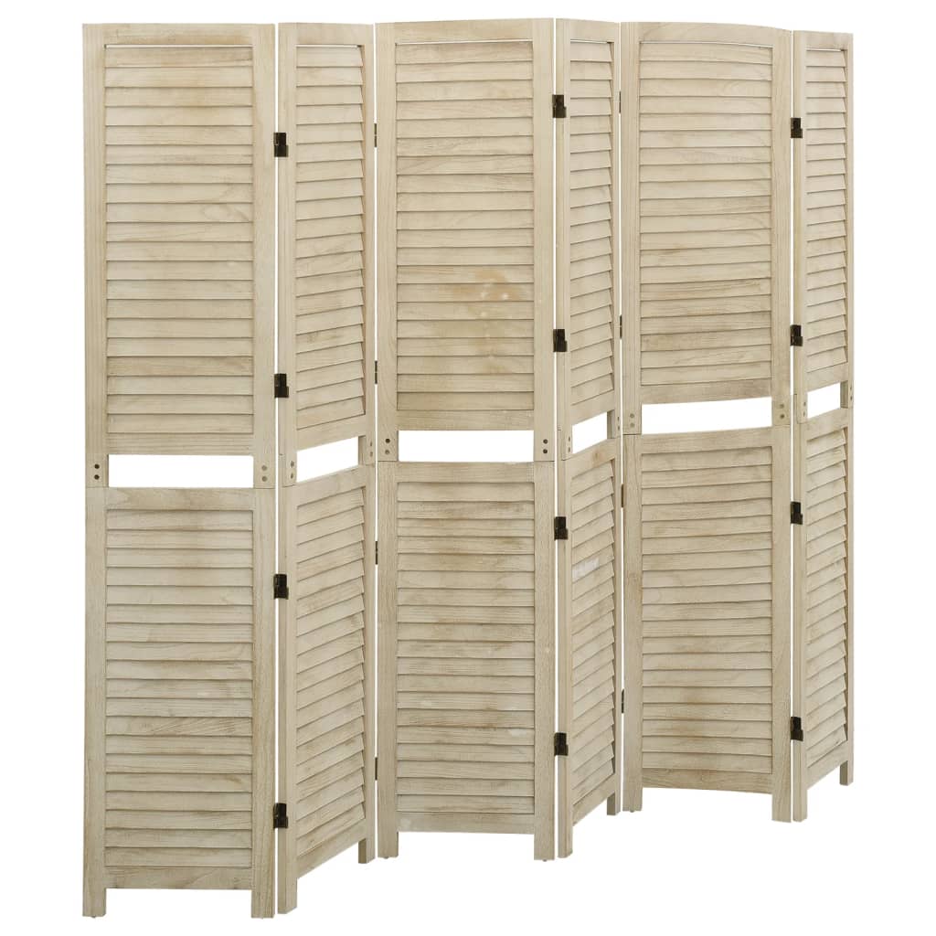 Kamerscherm met 6 panelen 210x165 cm massief paulowniahout is nu te koop bij PeponiXL, paradijselijk wonen!