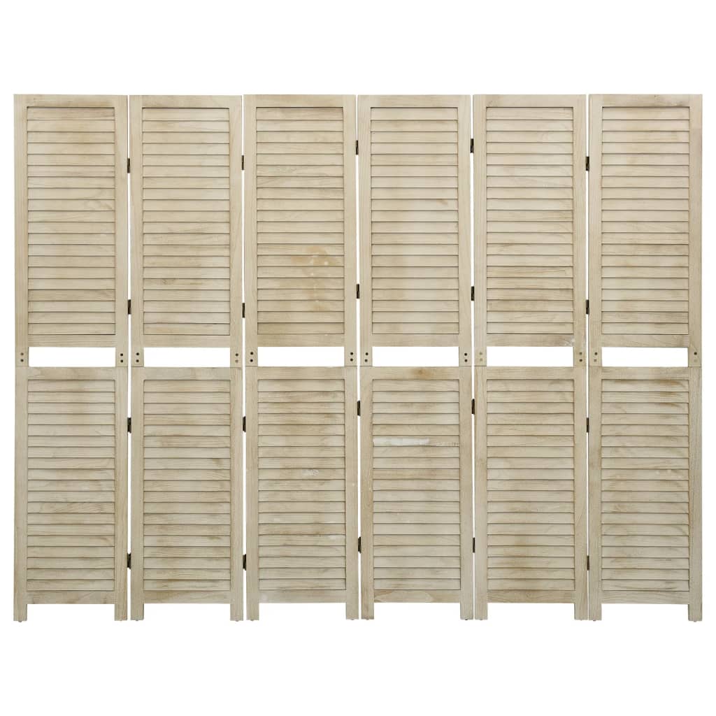 Kamerscherm met 6 panelen 210x165 cm massief paulowniahout is nu te koop bij PeponiXL, paradijselijk wonen!