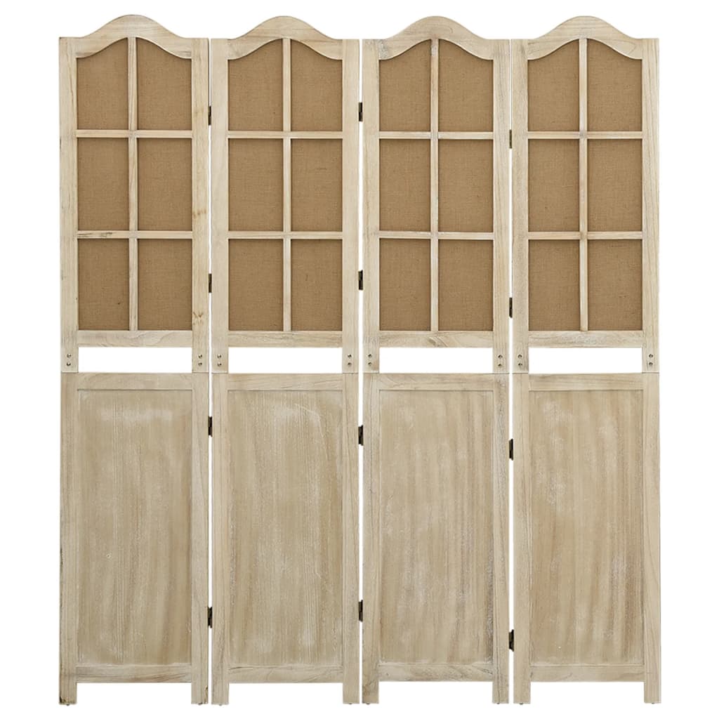 Kamerscherm met 4 panelen 140x165 cm stof bruin is nu te koop bij PeponiXL, paradijselijk wonen!