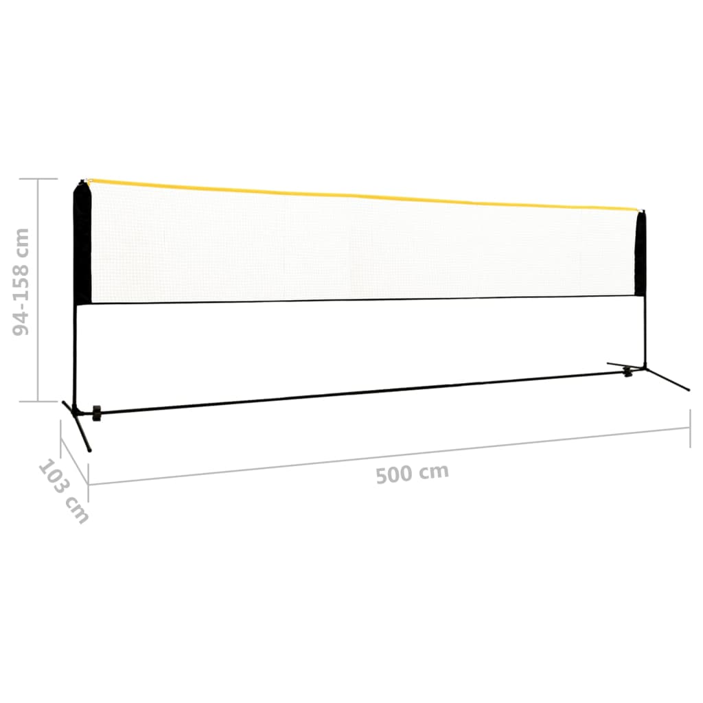 Badmintonnet verstelbaar 500x103x94-158 cm metaal is nu te koop bij PeponiXL, paradijselijk wonen!