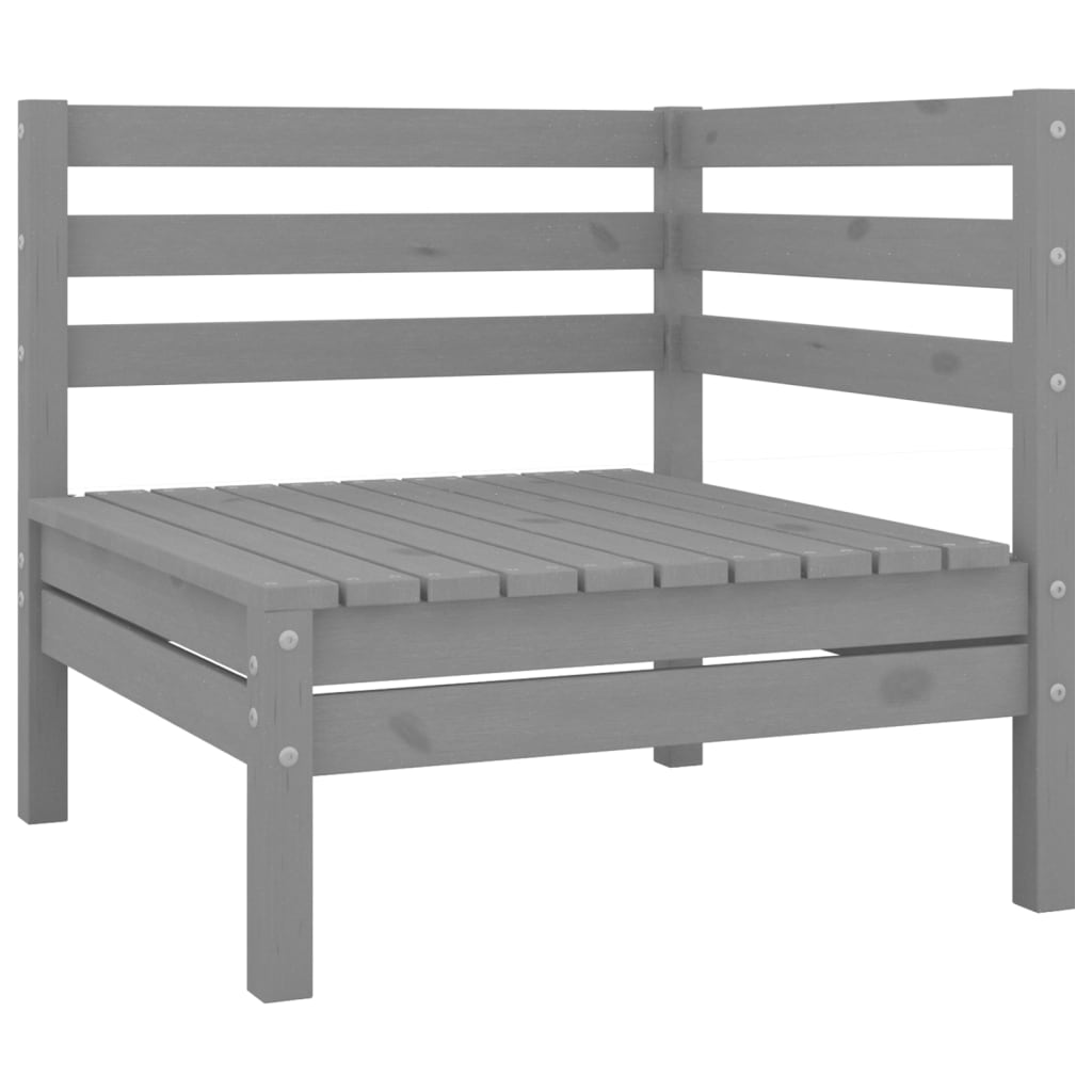 4-delige Loungeset massief grenenhout grijs is nu te koop bij PeponiXL, paradijselijk wonen!