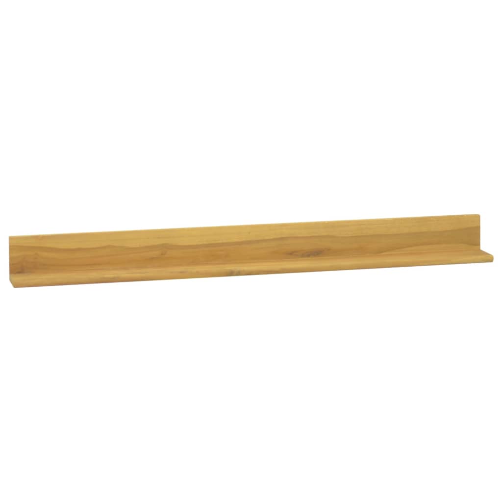Wandschappen 2 st 110x10x10 cm massief teakhout is nu te koop bij PeponiXL, paradijselijk wonen!