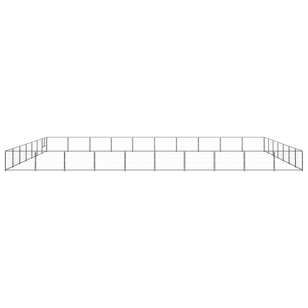 Hondenkennel 70 m² staal zwart is nu te koop bij PeponiXL, paradijselijk wonen!
