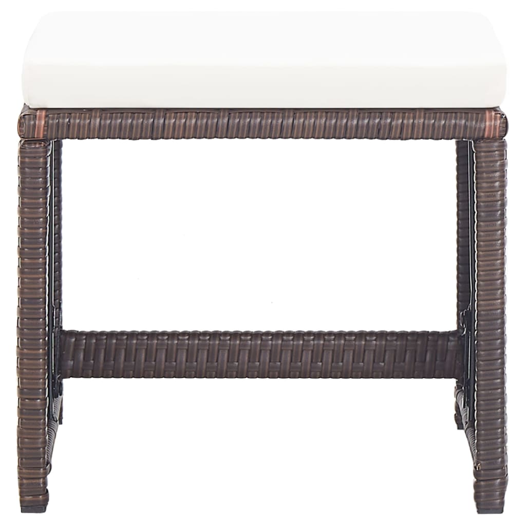 Tuinkrukken 4 st met kussens poly rattan bruin is nu te koop bij PeponiXL, paradijselijk wonen!