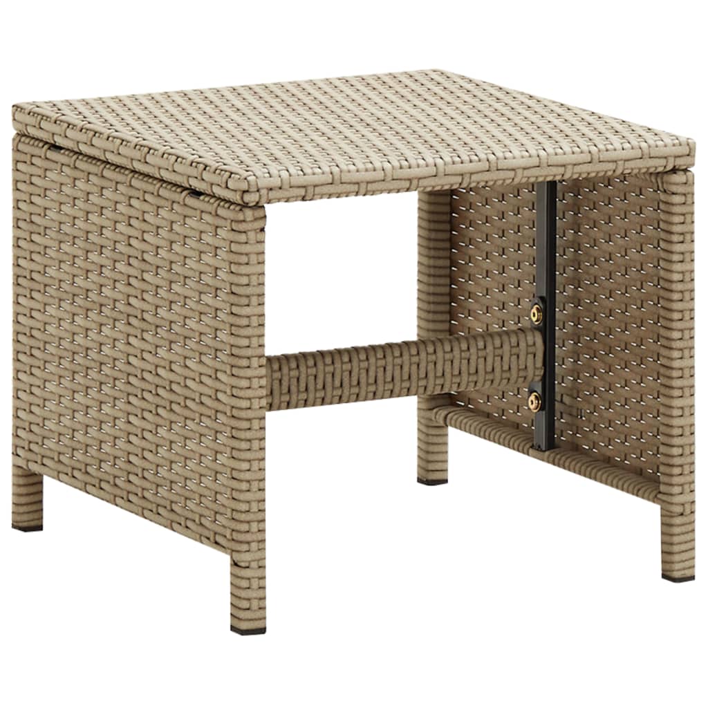Tuinstoelen 2 st met voetenbanken poly rattan beige is nu te koop bij PeponiXL, paradijselijk wonen!