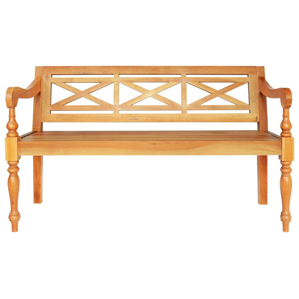 Bank Batavia 123 cm massief mahoniehout lichtbruin is nu te koop bij PeponiXL, paradijselijk wonen!