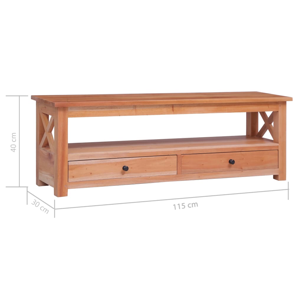 Tv-meubel 115x30x40 cm massief mahoniehout is nu te koop bij PeponiXL, paradijselijk wonen!