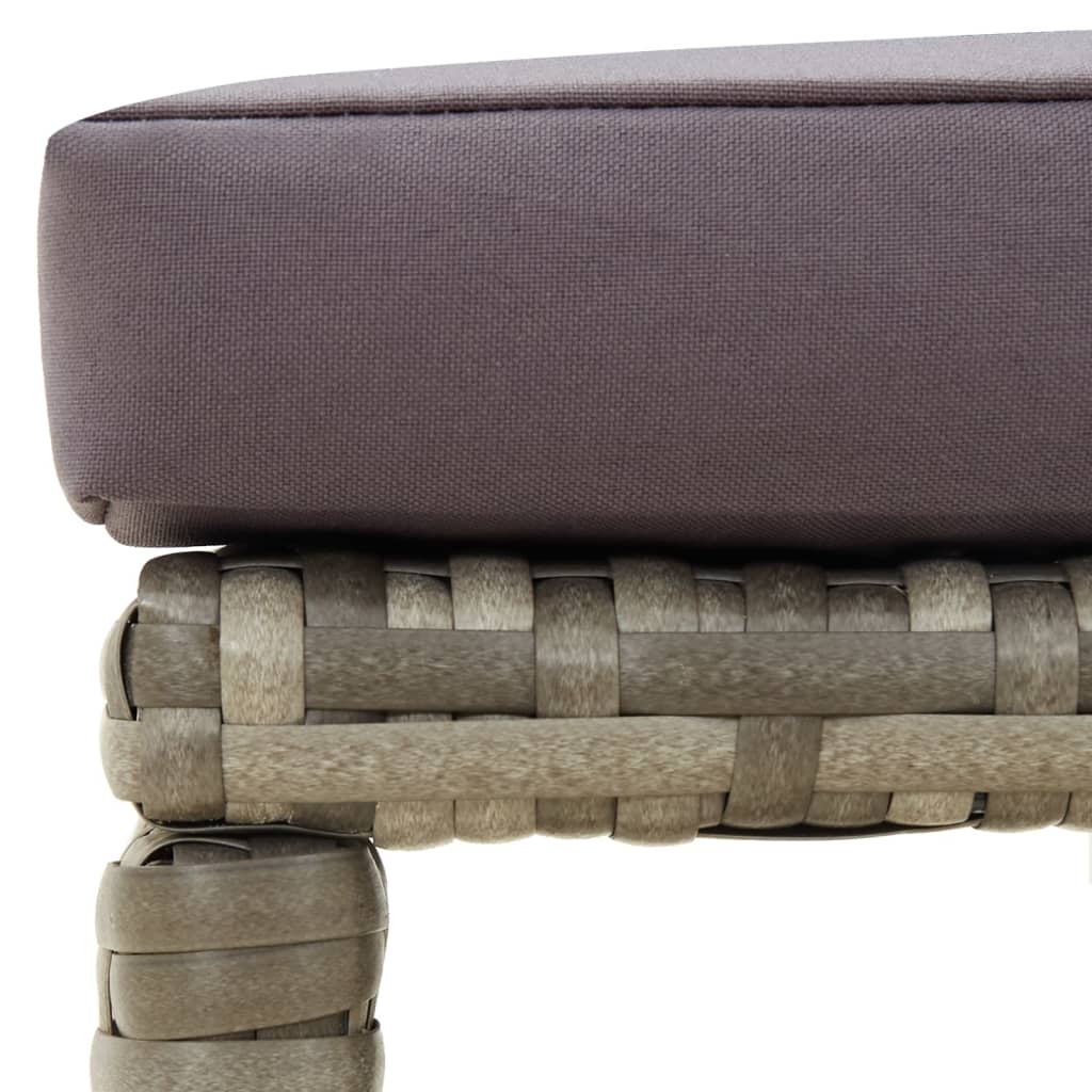 Tuinkrukken 4 st met kussens poly rattan grijs is nu te koop bij PeponiXL, paradijselijk wonen!