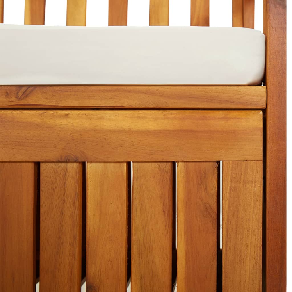 Opbergbankje met kussen 148 cm massief acaciahout is nu te koop bij PeponiXL, paradijselijk wonen!