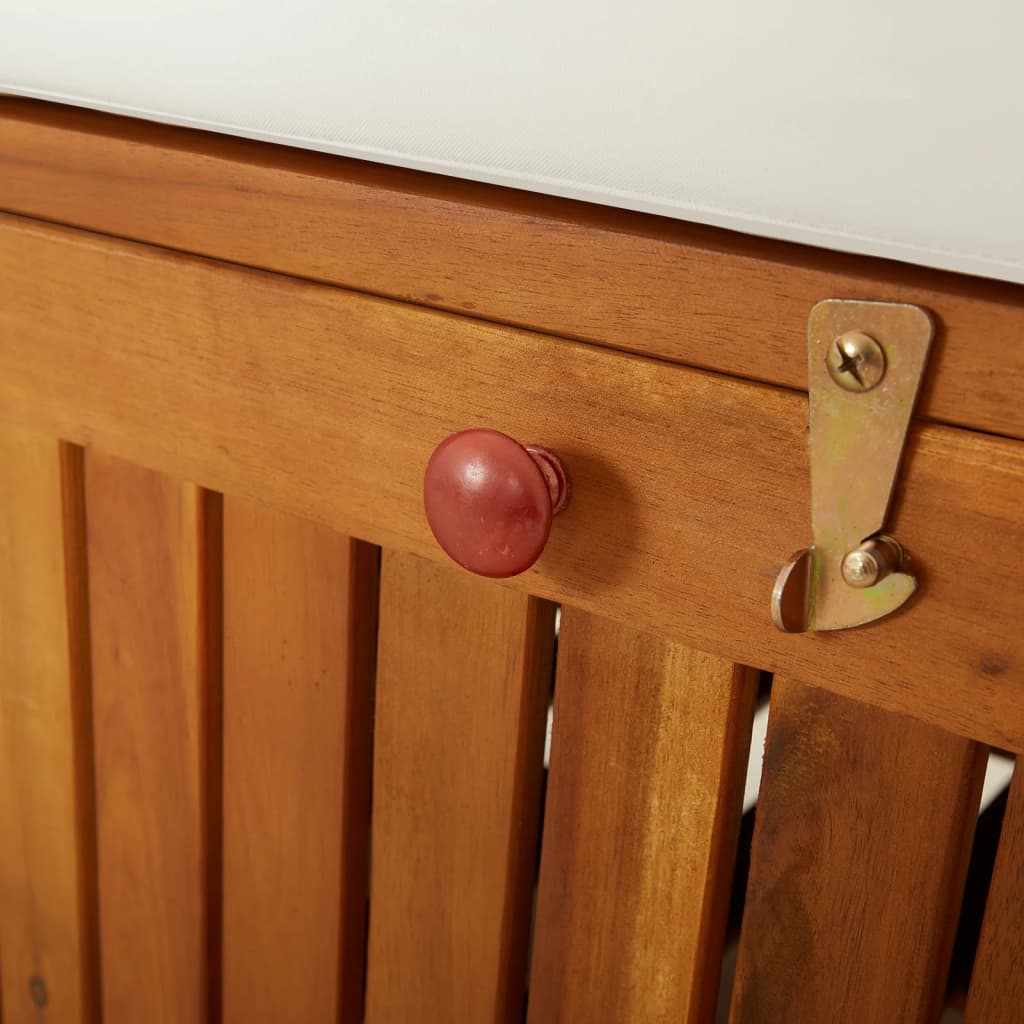 Opbergbankje met kussen 148 cm massief acaciahout is nu te koop bij PeponiXL, paradijselijk wonen!