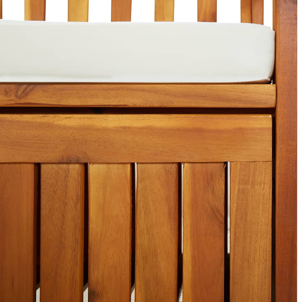 Opbergbankje met kussen 170 cm massief acaciahout is nu te koop bij PeponiXL, paradijselijk wonen!