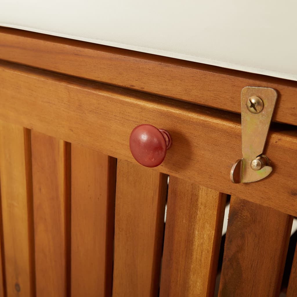 Opbergbankje met kussen 170 cm massief acaciahout is nu te koop bij PeponiXL, paradijselijk wonen!