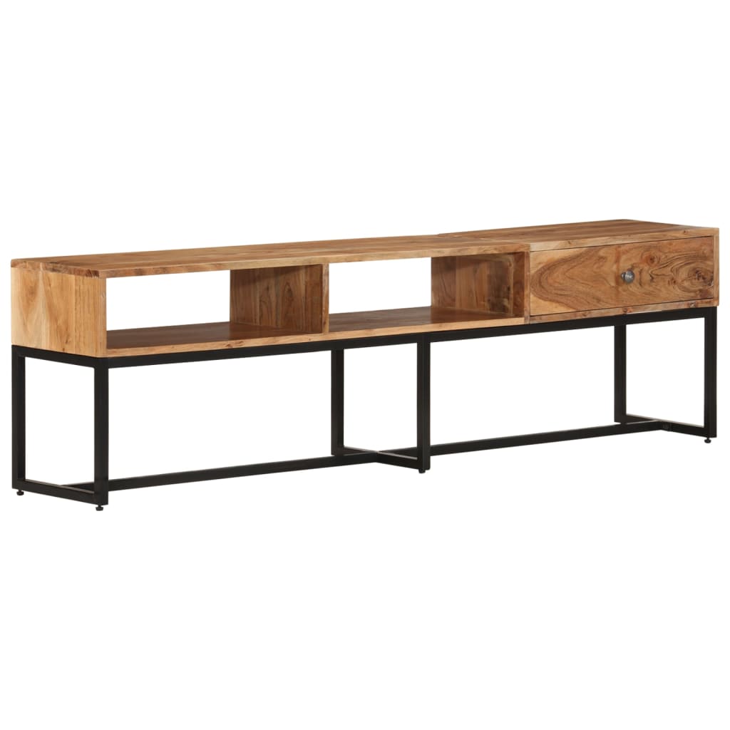 Tv-meubel 160x30x45 cm massief acaciahout is nu te koop bij PeponiXL, paradijselijk wonen!