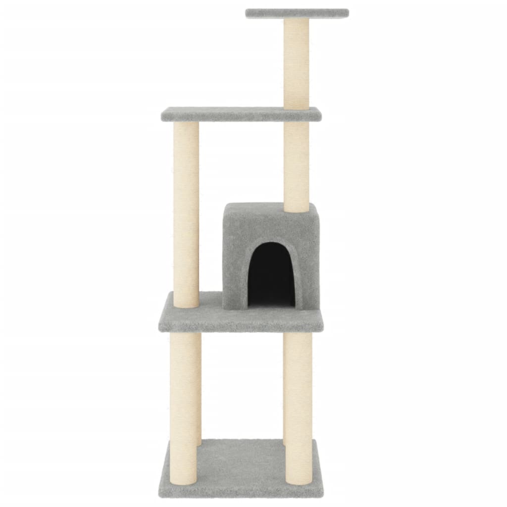 Kattenkrabpaal met sisal krabpalen 105 cm lichtgrijs is nu te koop bij PeponiXL, paradijselijk wonen!