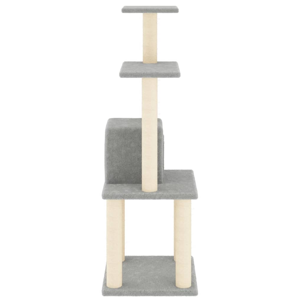 Kattenkrabpaal met sisal krabpalen 105 cm lichtgrijs is nu te koop bij PeponiXL, paradijselijk wonen!