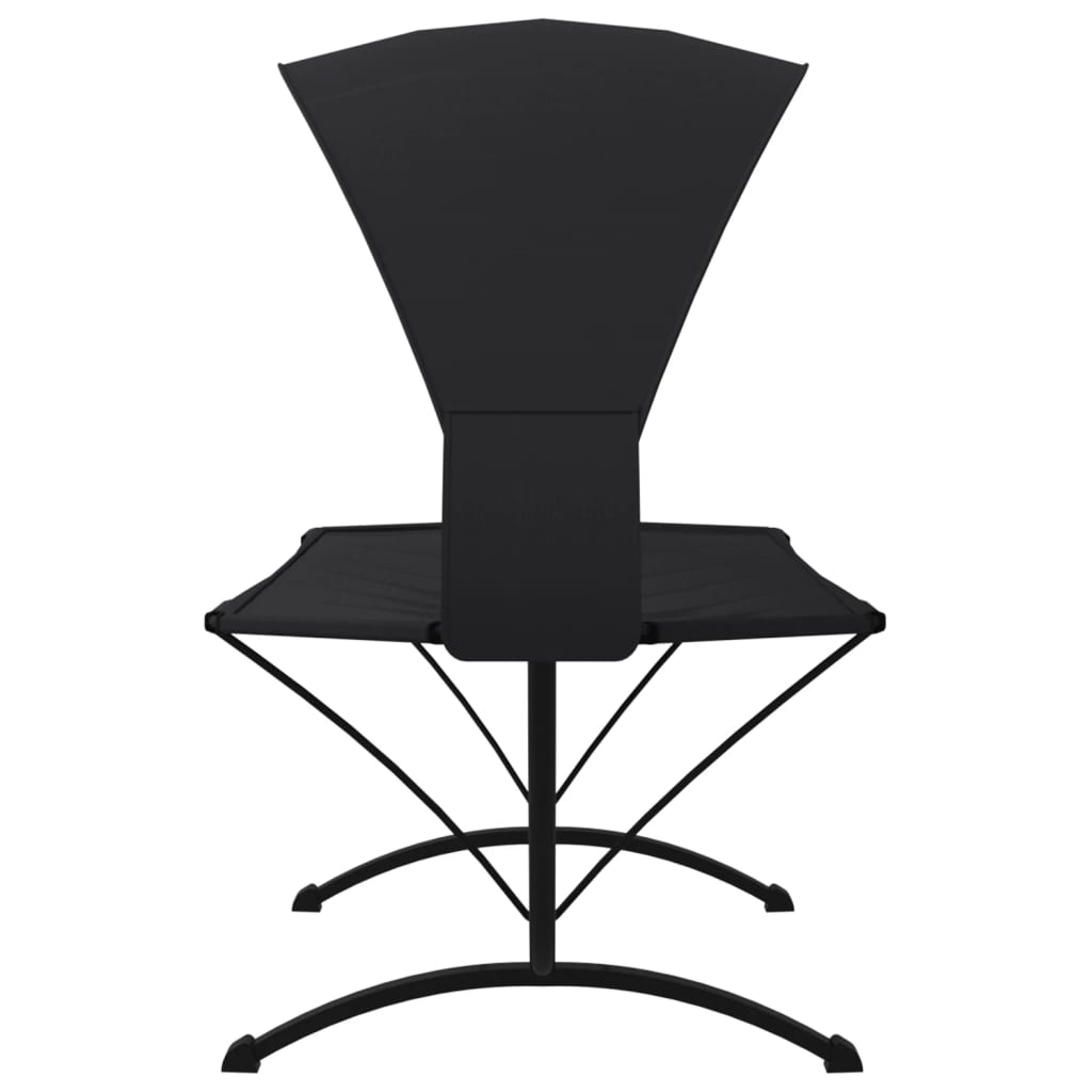 Loungebed met luifel staal en oxford stof zwart is nu te koop bij PeponiXL, paradijselijk wonen!