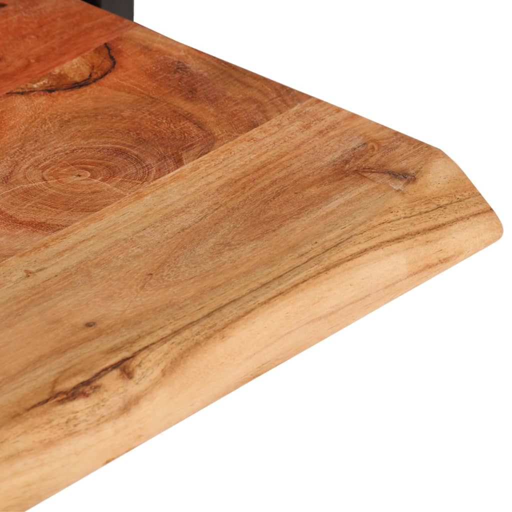 Wandschappen 2 st 100x24x35 cm massief acaciahout en staal is nu te koop bij PeponiXL, paradijselijk wonen!