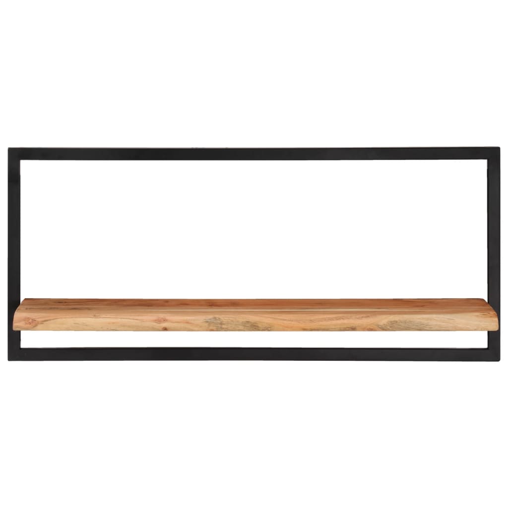 Wandschappen 2 st 80x25x35 cm massief acaciahout en staal is nu te koop bij PeponiXL, paradijselijk wonen!