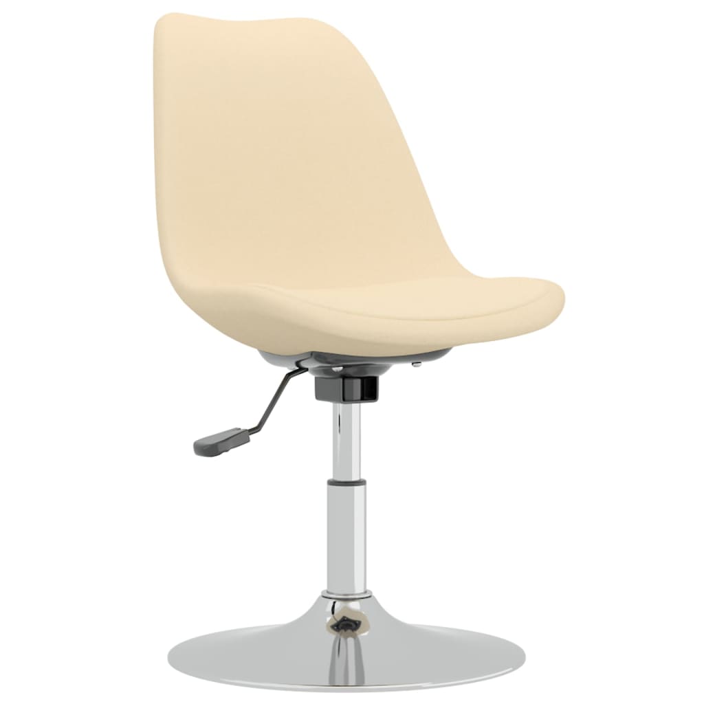 Eetkamerstoelen 4 st draaibaar stof crèmekleurig is nu te koop bij PeponiXL, paradijselijk wonen!