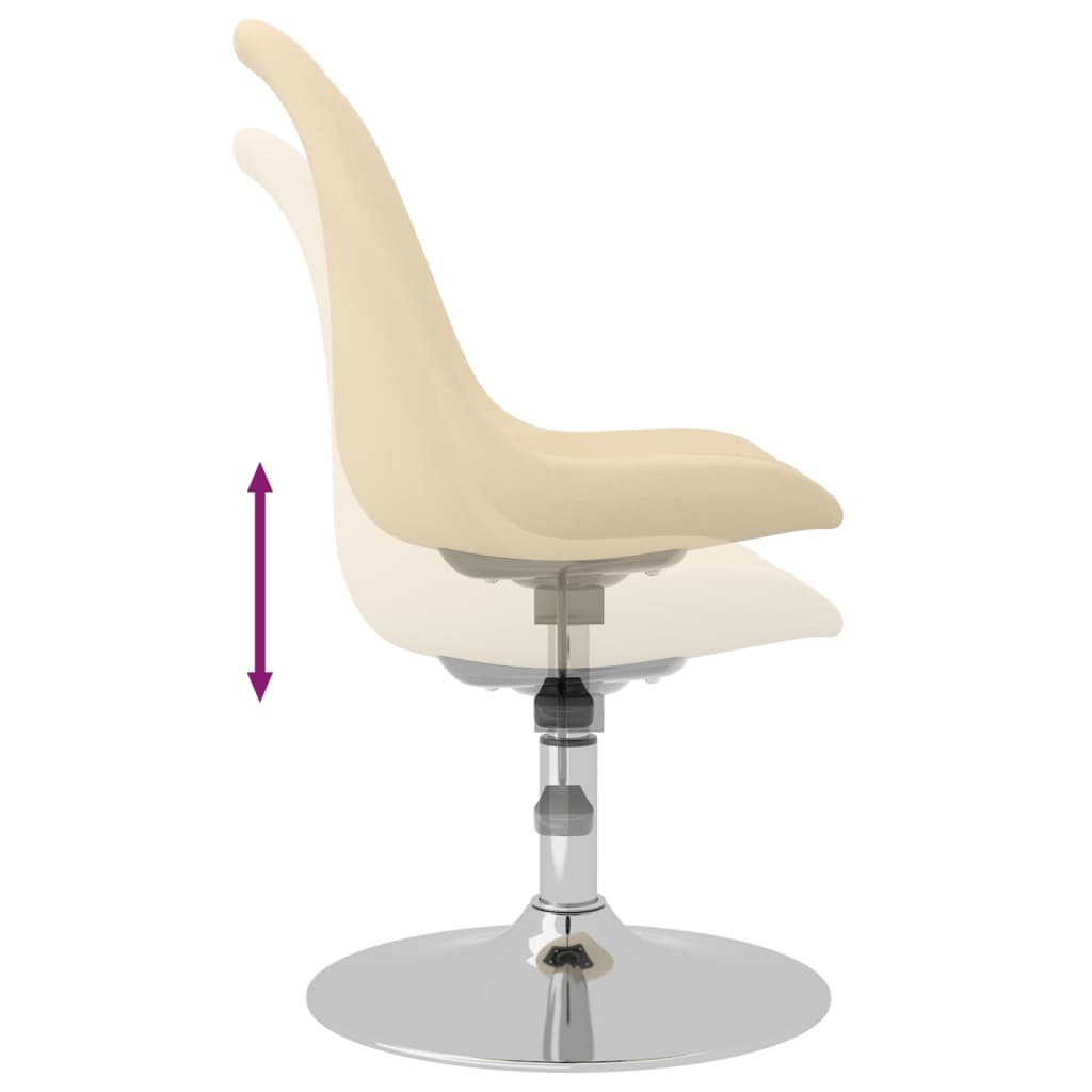Eetkamerstoelen 4 st draaibaar stof crèmekleurig is nu te koop bij PeponiXL, paradijselijk wonen!