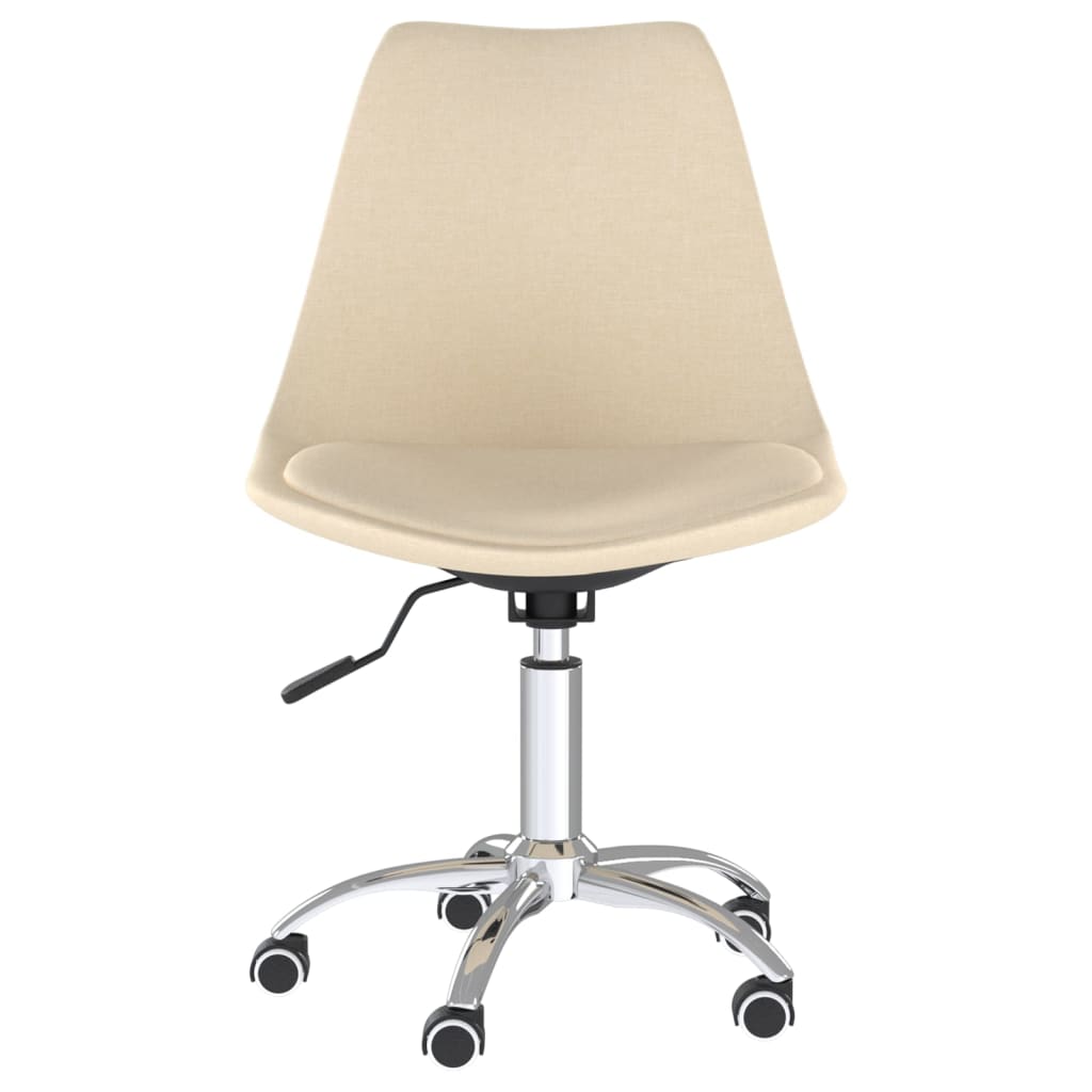 Eetkamerstoelen 2 st draaibaar stof crèmekleurig is nu te koop bij PeponiXL, paradijselijk wonen!