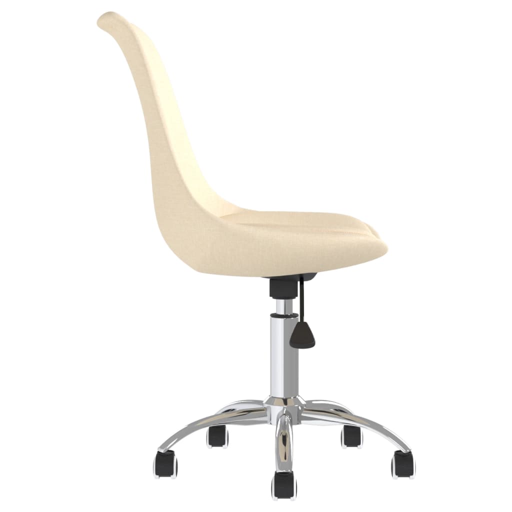 Eetkamerstoelen 2 st draaibaar stof crèmekleurig is nu te koop bij PeponiXL, paradijselijk wonen!