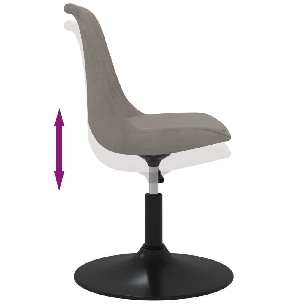 Eetkamerstoelen draaibaar 4 st fluweel lichtgrijs is nu te koop bij PeponiXL, paradijselijk wonen!